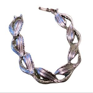 Coro Vintage silver bracelet. Leaf design